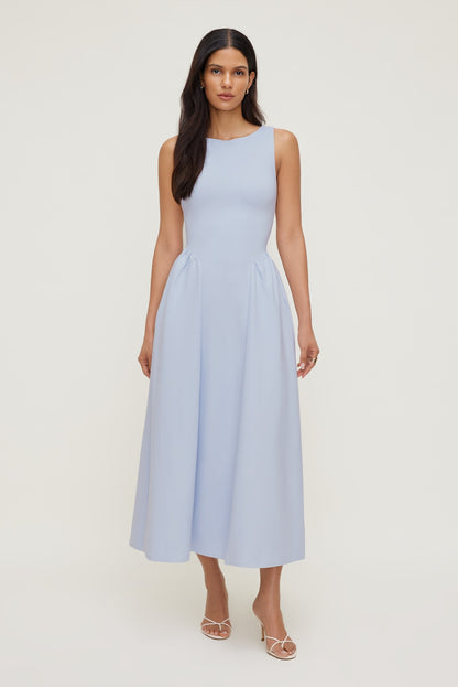 Iris Ponte Midi Dress Blue - Dynamite