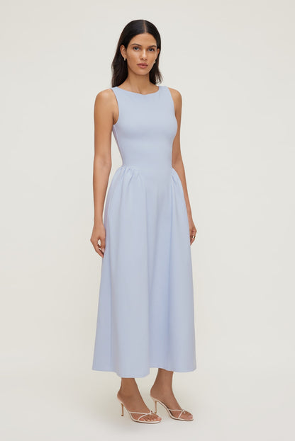 Iris Ponte Midi Dress Blue - Dynamite