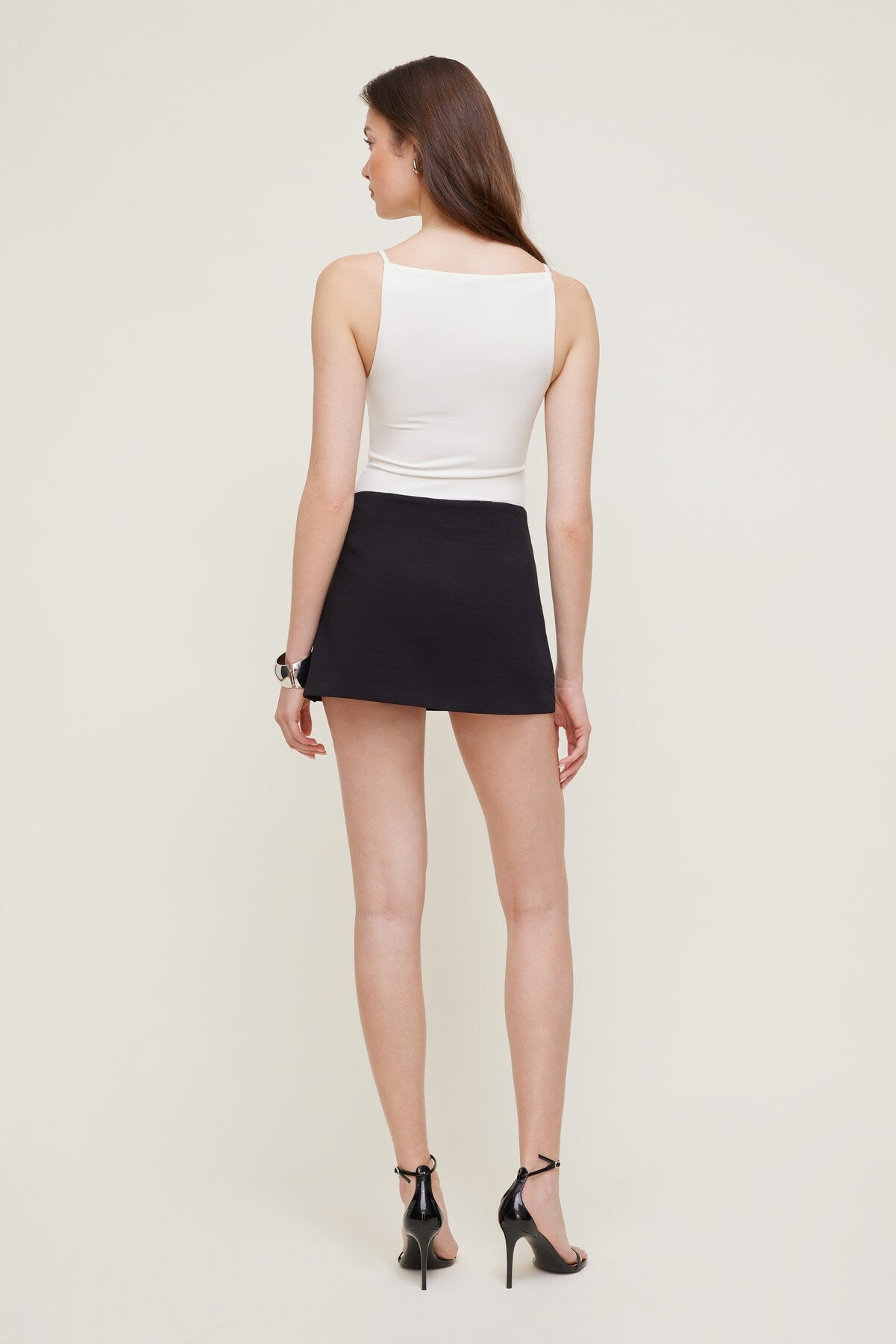 Sculpt Strappy Boat Neck Tank Top White - Dynamite