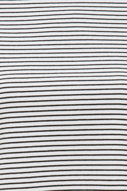 Everyday Striped Heavy Cotton T Shirt White - Dynamite