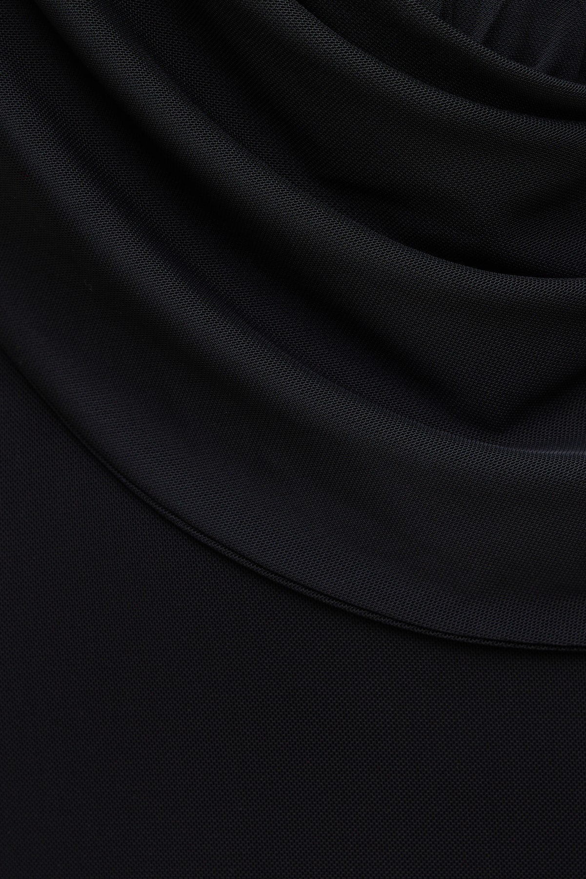 Plunge Mesh Maxi Dress Black - Dynamite