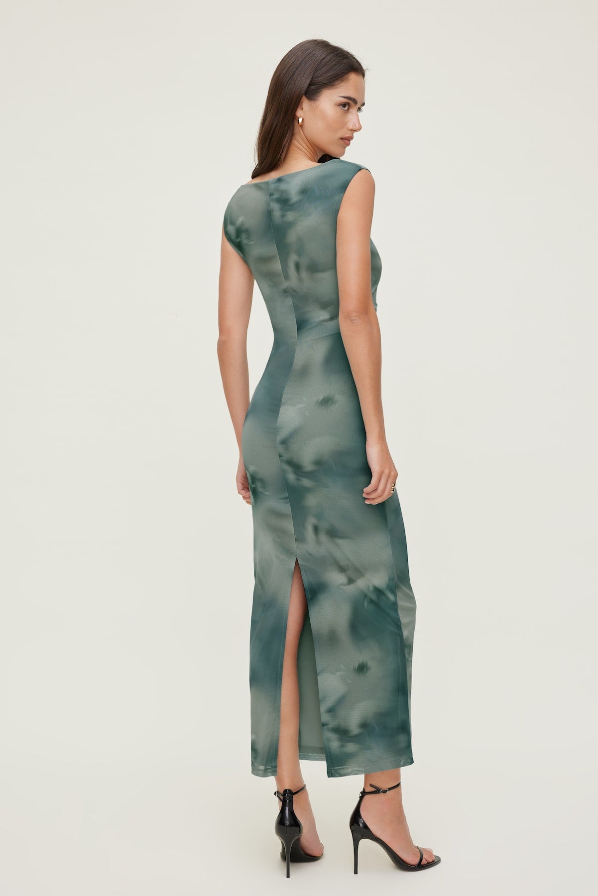 Brie Mesh Midi Dress Blue - Dynamite