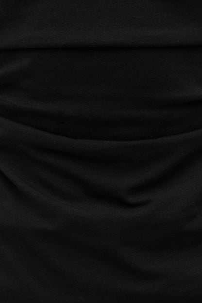 Katia Ruched Jersey Mini Dress Black - Dynamite