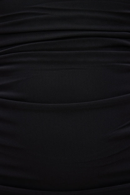 Reia Halter Mesh Maxi Dress Black - Dynamite