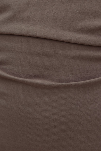 Katia Ruched Jersey Mini Dress Brown - Dynamite