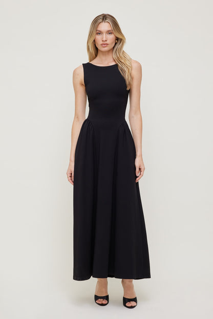 Iris Ponte Midi Dress Black - Dynamite