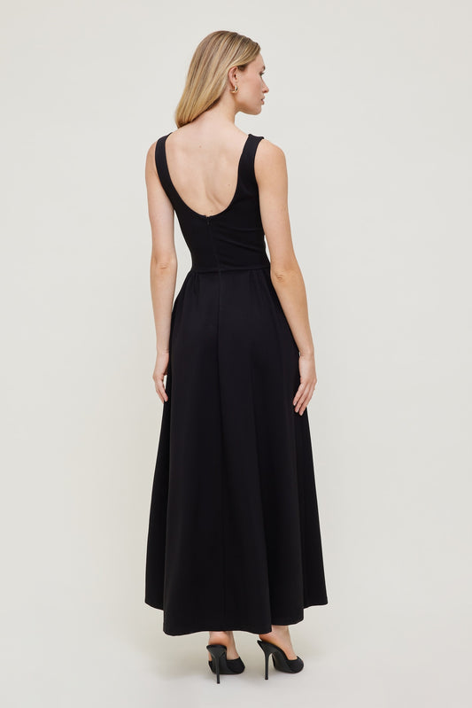 Iris Ponte Midi Dress Black - Dynamite