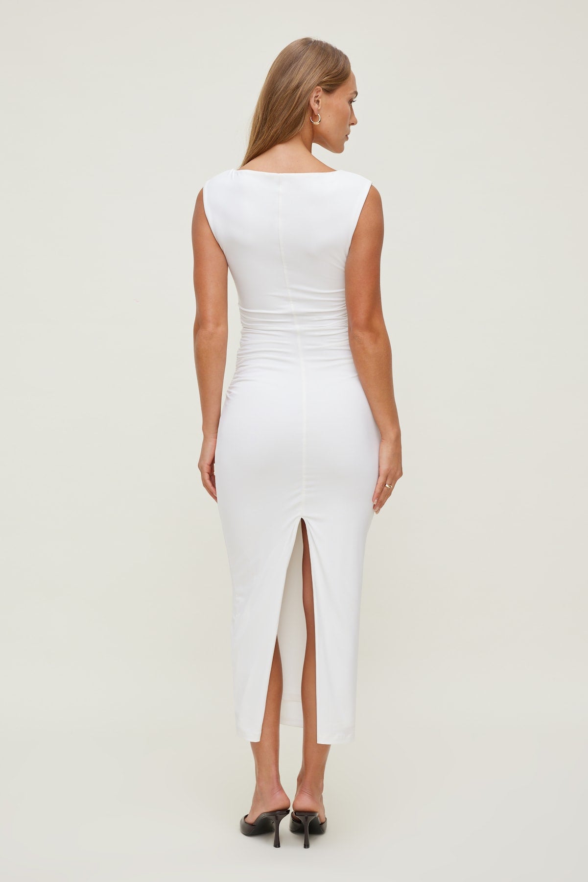 Brie Sculpt Midi Dress White - Dynamite