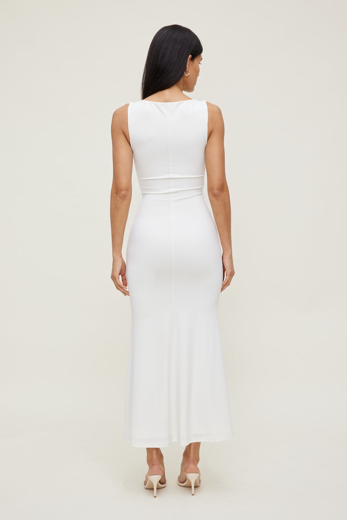 Julia Sculpt Maxi Dress White - Dynamite