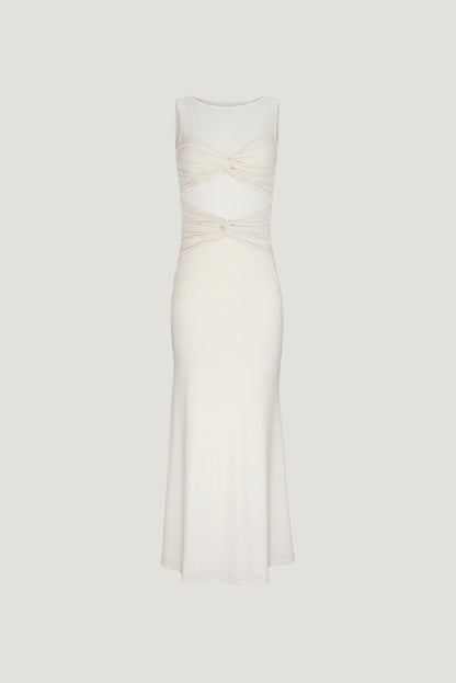 Julia Sculpt Maxi Dress White - Dynamite