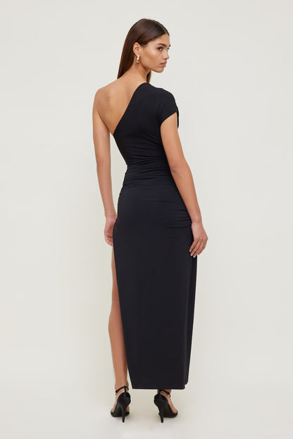 Sculpt Slit Maxi Dress Black - Dynamite