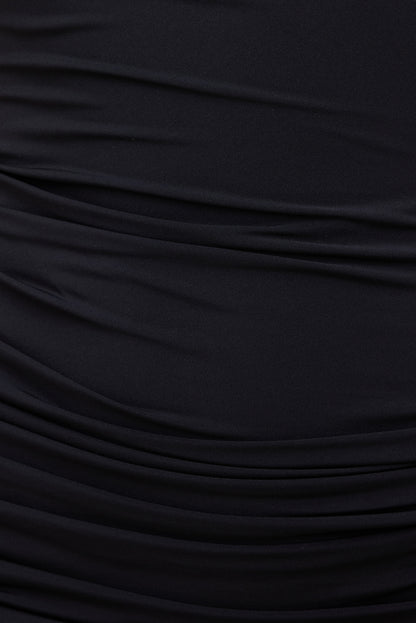 Sculpt Slit Maxi Dress Black - Dynamite