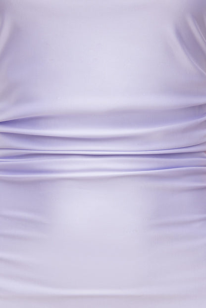 Stretch Satin Halter Maxi Dress PURPLE - Dynamite