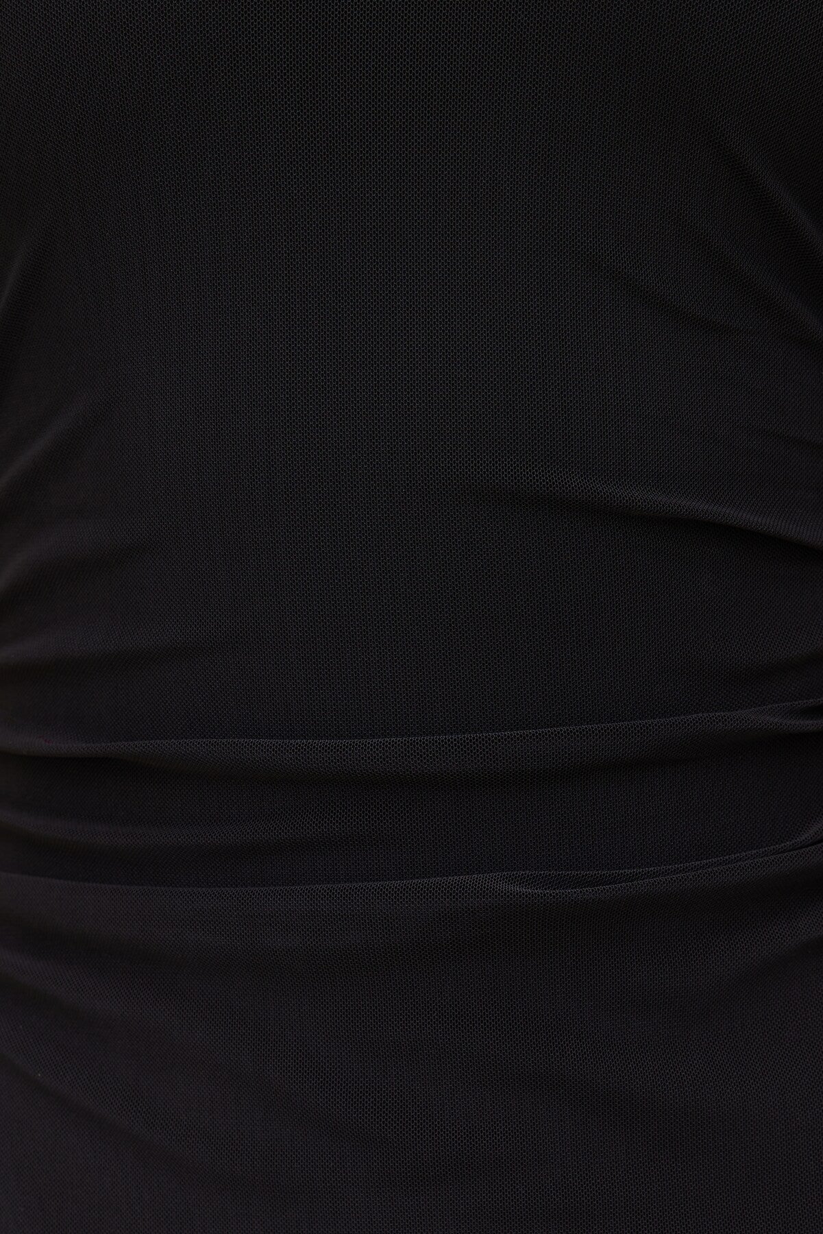 Sheer Mesh Halter Maxi Dress Black - Dynamite