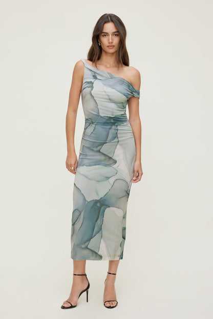 Jayde Mesh Maxi Dress Blue - Dynamite