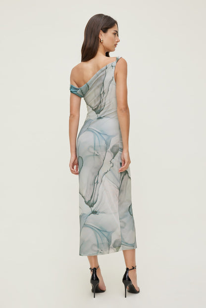 Jayde Mesh Maxi Dress Blue - Dynamite