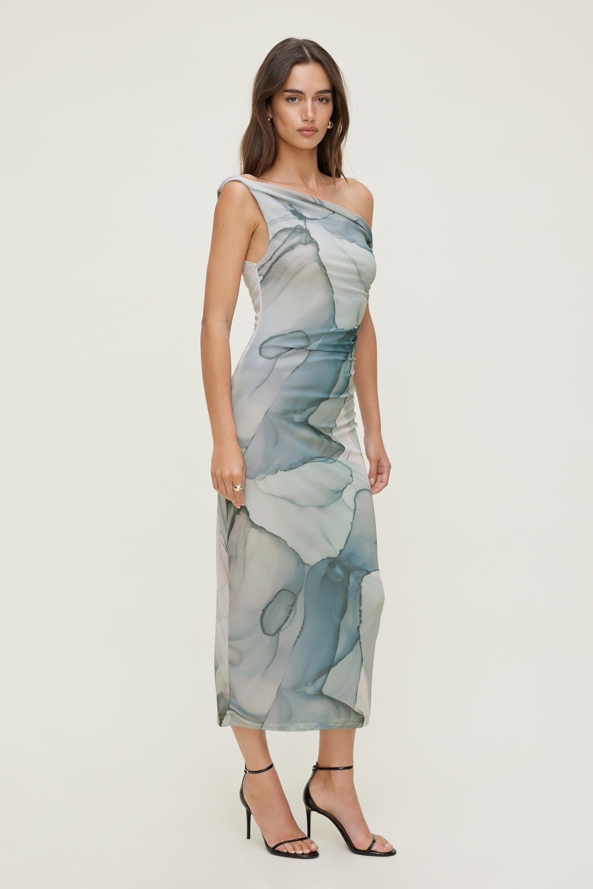Jayde Mesh Maxi Dress Blue - Dynamite