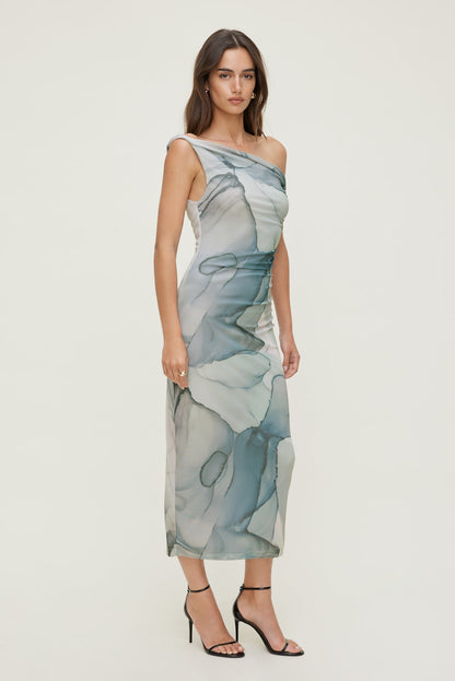 Jayde Mesh Maxi Dress Blue - Dynamite