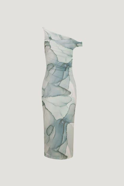 Jayde Mesh Maxi Dress Blue - Dynamite