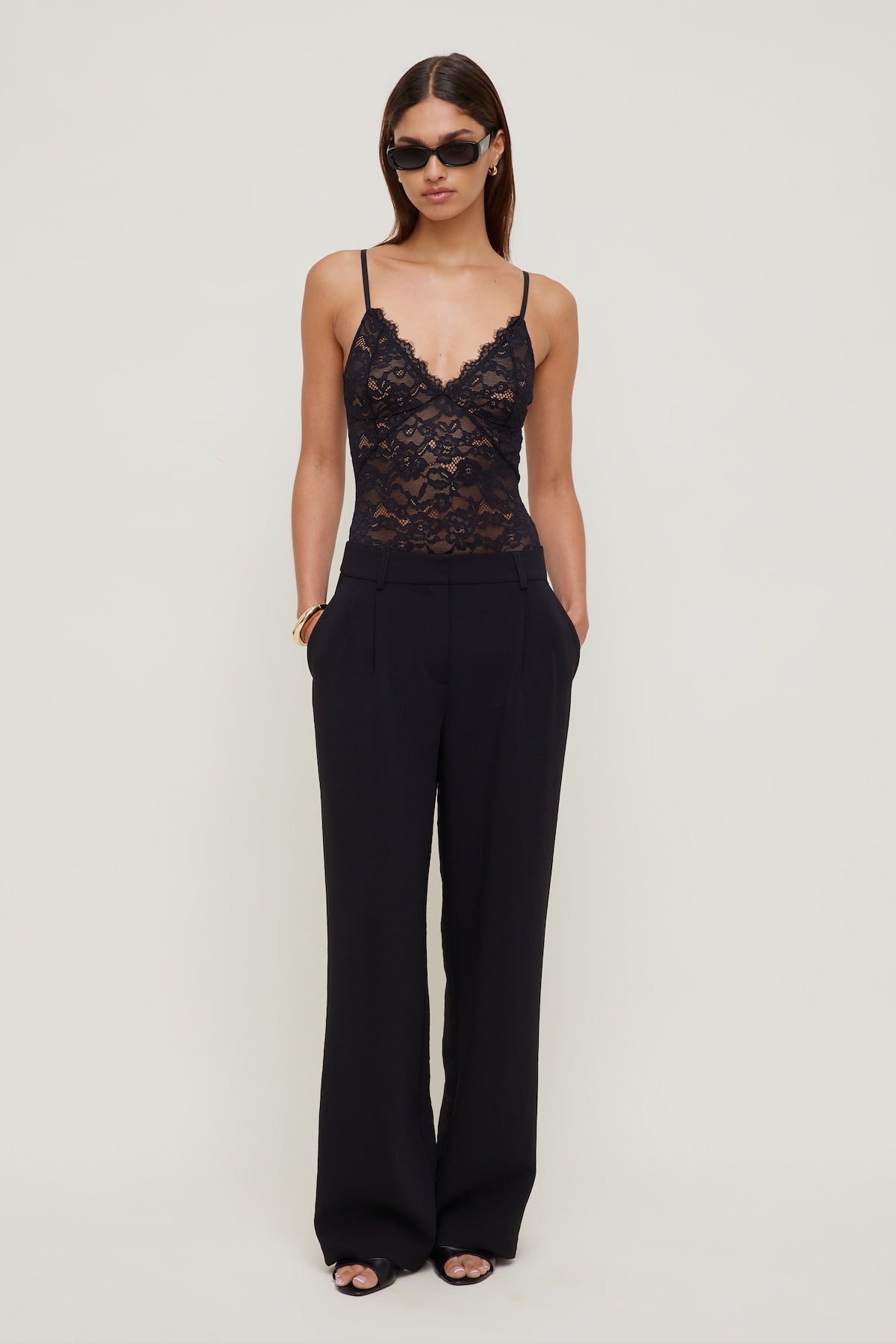 Lace Bodysuit Black - Dynamite