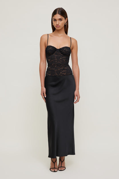 Monet Lace Top Black - Dynamite