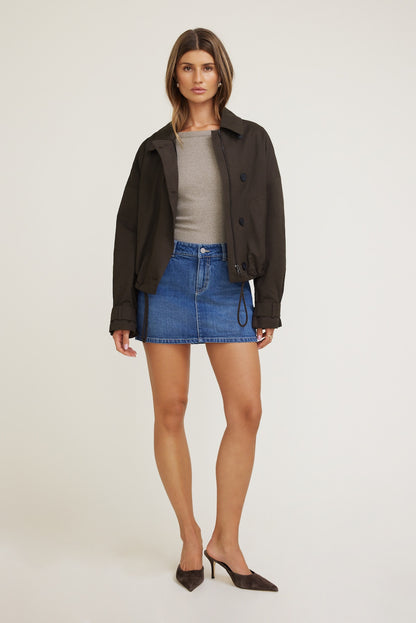 Gia Denim Mini Skort Blue - Dynamite