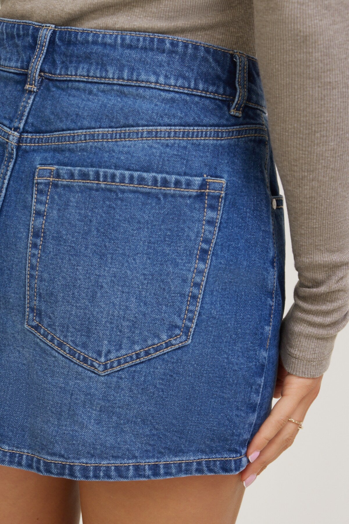 Gia Denim Mini Skort Blue - Dynamite