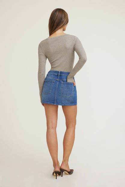 Gia Denim Mini Skort Blue - Dynamite