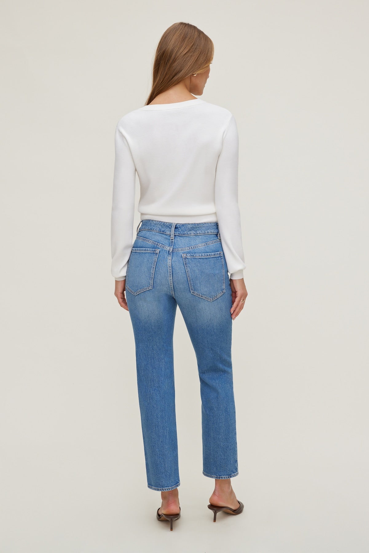 Frenchie High Rise Slim Leg Jeans Blue - Dynamite