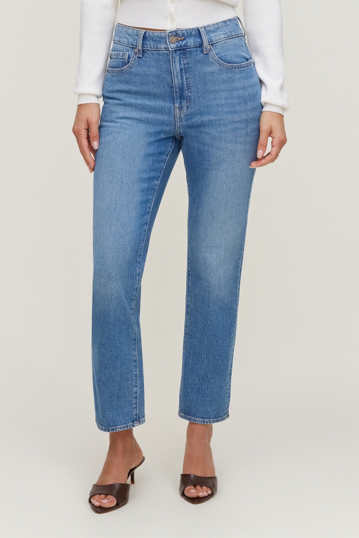 Frenchie High Rise Slim Leg Jeans Blue - Dynamite