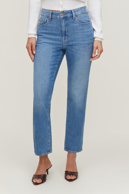 Frenchie High Rise Slim Leg Jeans Blue - Dynamite