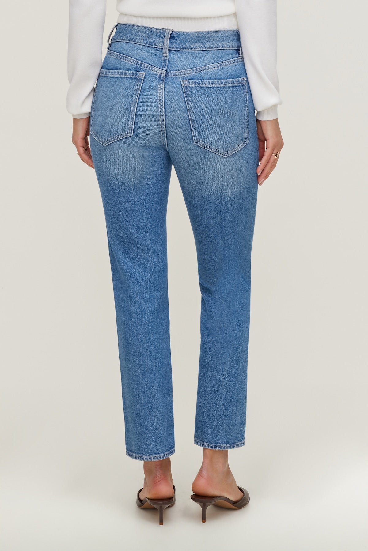 Frenchie High Rise Slim Leg Jeans Blue - Dynamite