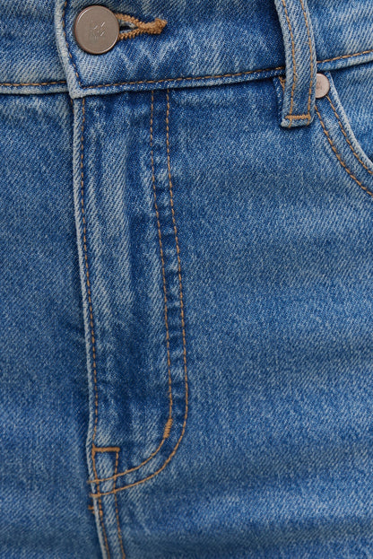Frenchie High Rise Slim Leg Jeans Blue - Dynamite