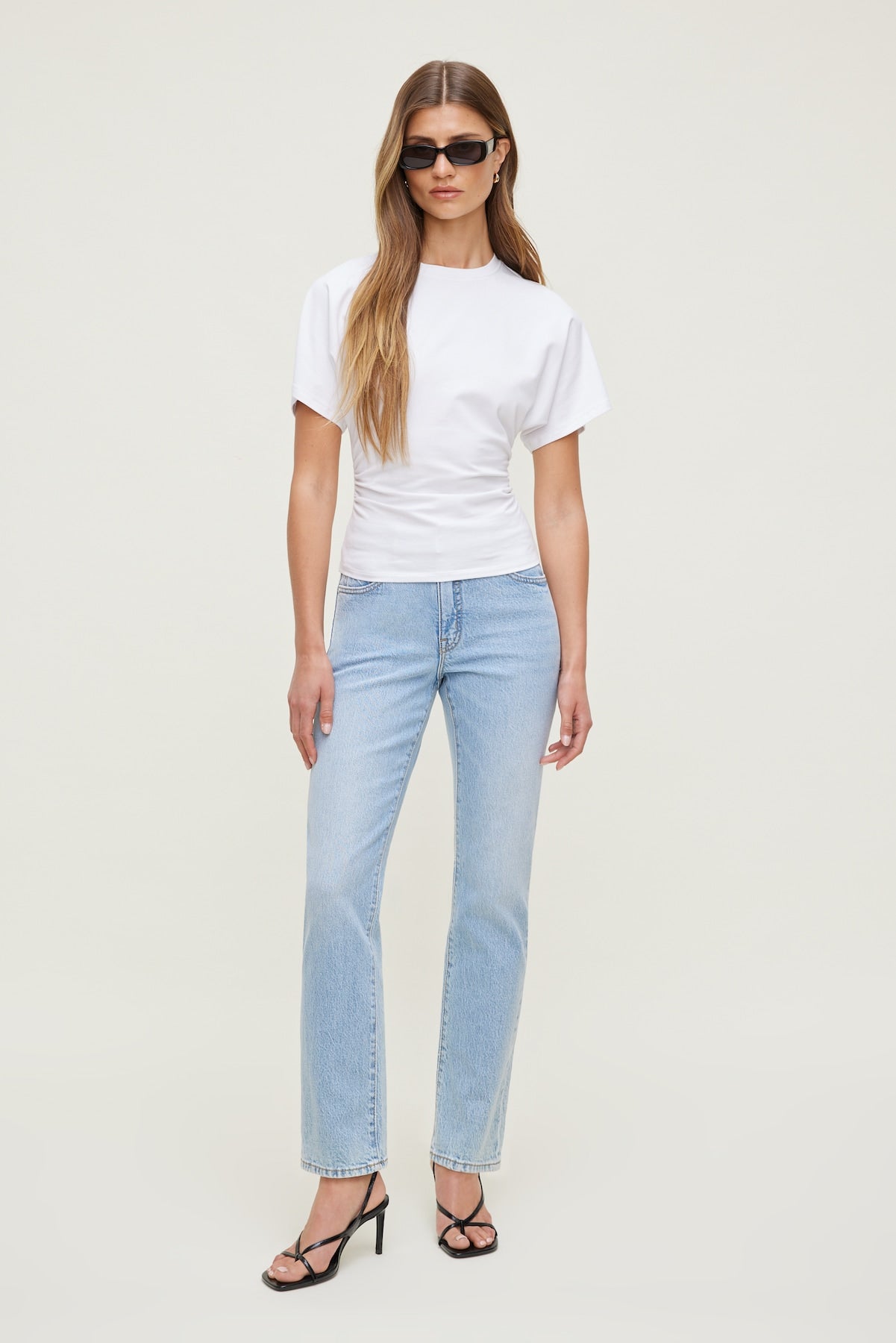 Frenchie High Rise Slim Leg Jeans Blue - Dynamite
