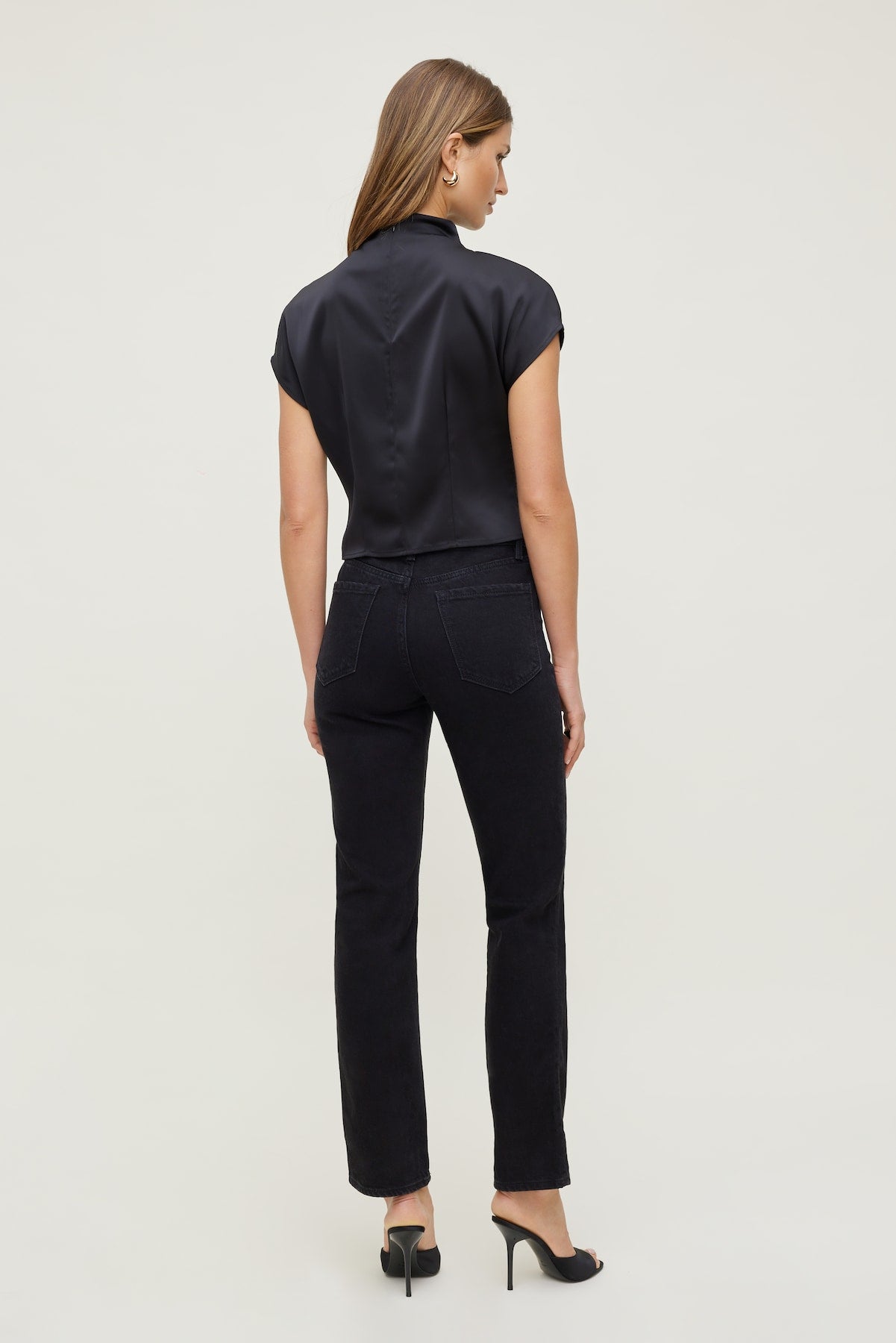 Frenchie High Rise Slim Leg Jeans Black - Dynamite