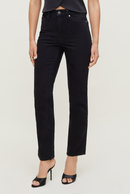 Frenchie High Rise Slim Leg Jeans Black - Dynamite