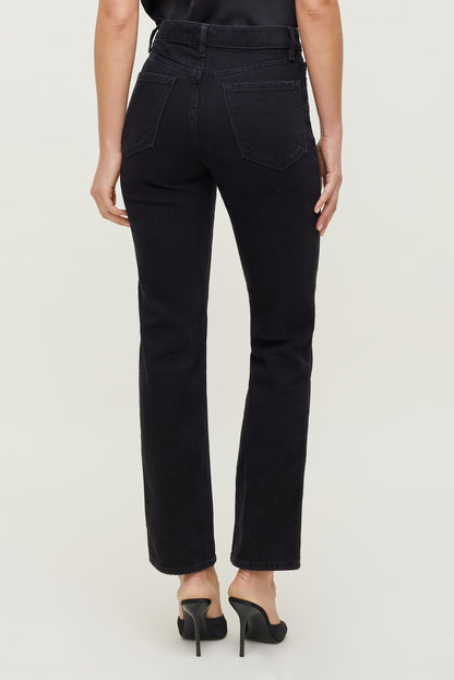 Frenchie High Rise Slim Leg Jeans Black - Dynamite