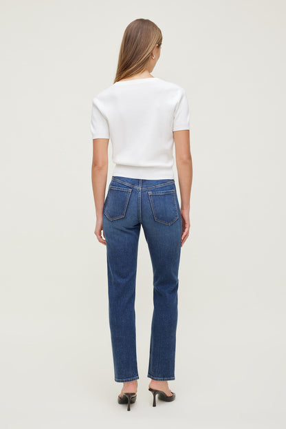 Frenchie Stretch High Rise Slim Leg Jeans Blue - Dynamite