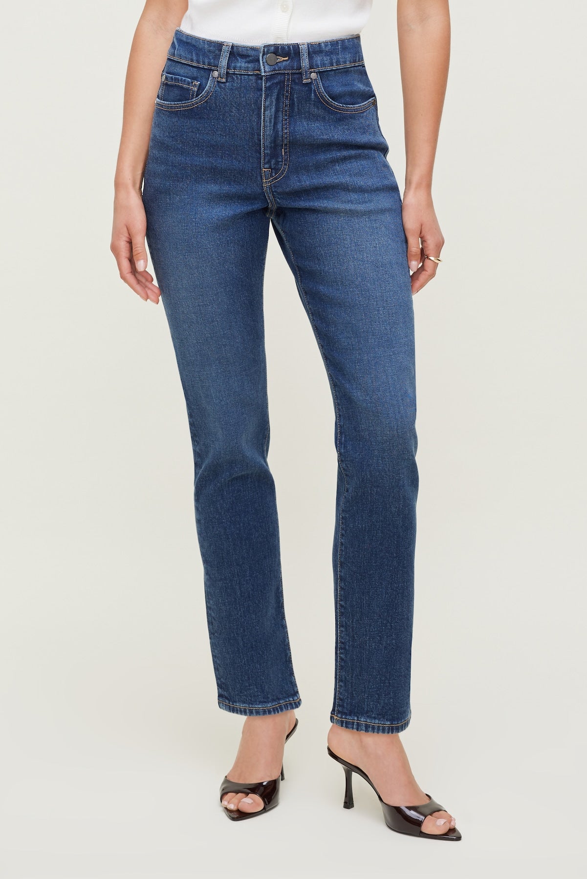 Frenchie Stretch High Rise Slim Leg Jeans Blue - Dynamite