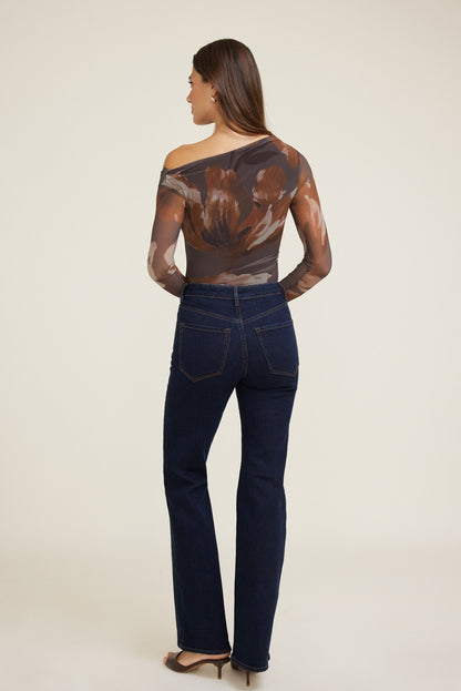 Elodie Stretch High Rise Bootcut Jeans Blue - Dynamite