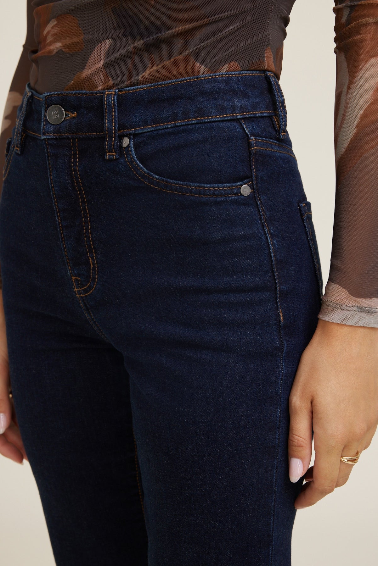 Elodie Stretch High Rise Bootcut Jeans Blue - Dynamite