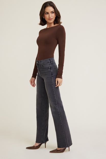 Elodie Stretch High Rise Bootcut Jeans Black - Dynamite