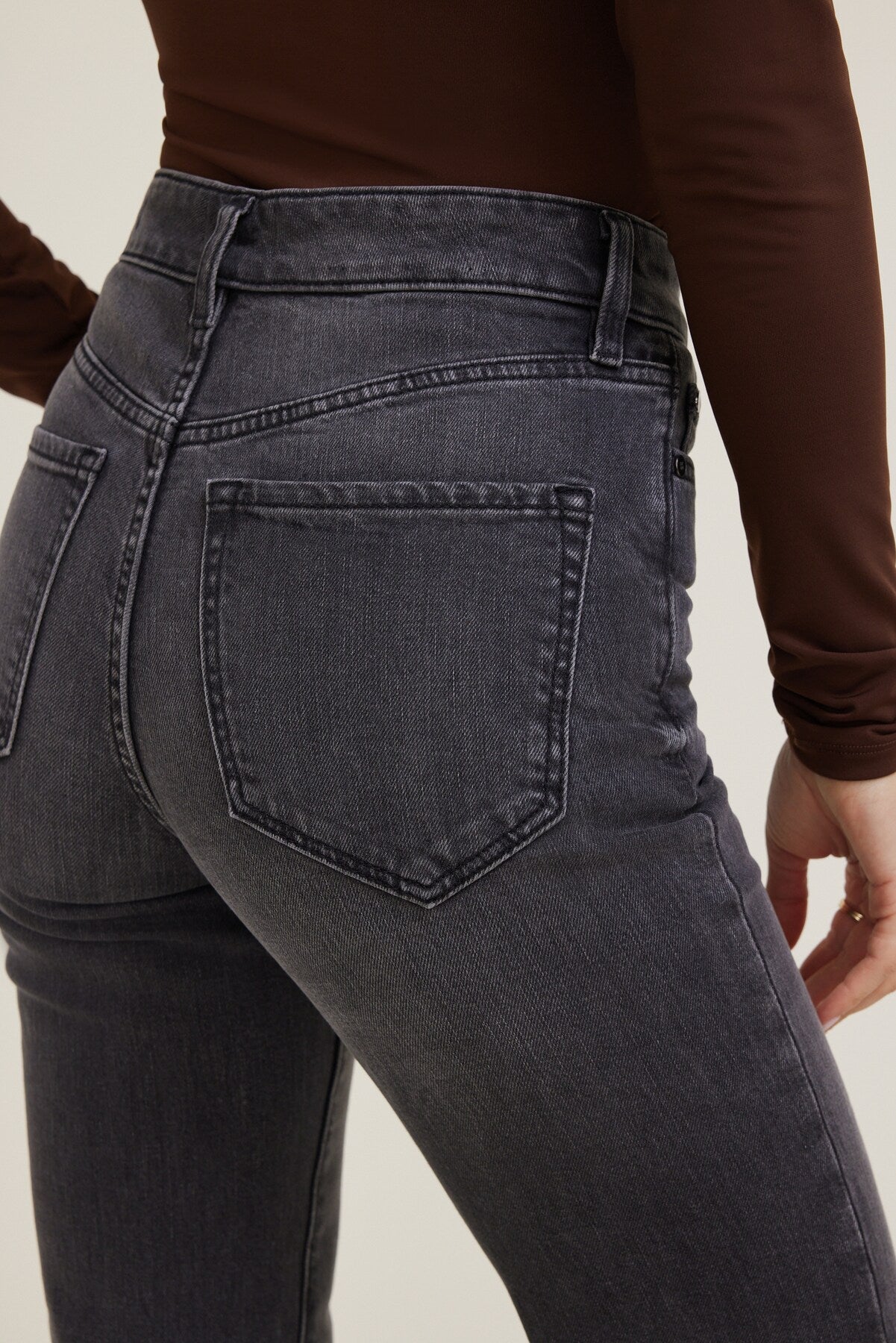 Elodie Stretch High Rise Bootcut Jeans Black - Dynamite