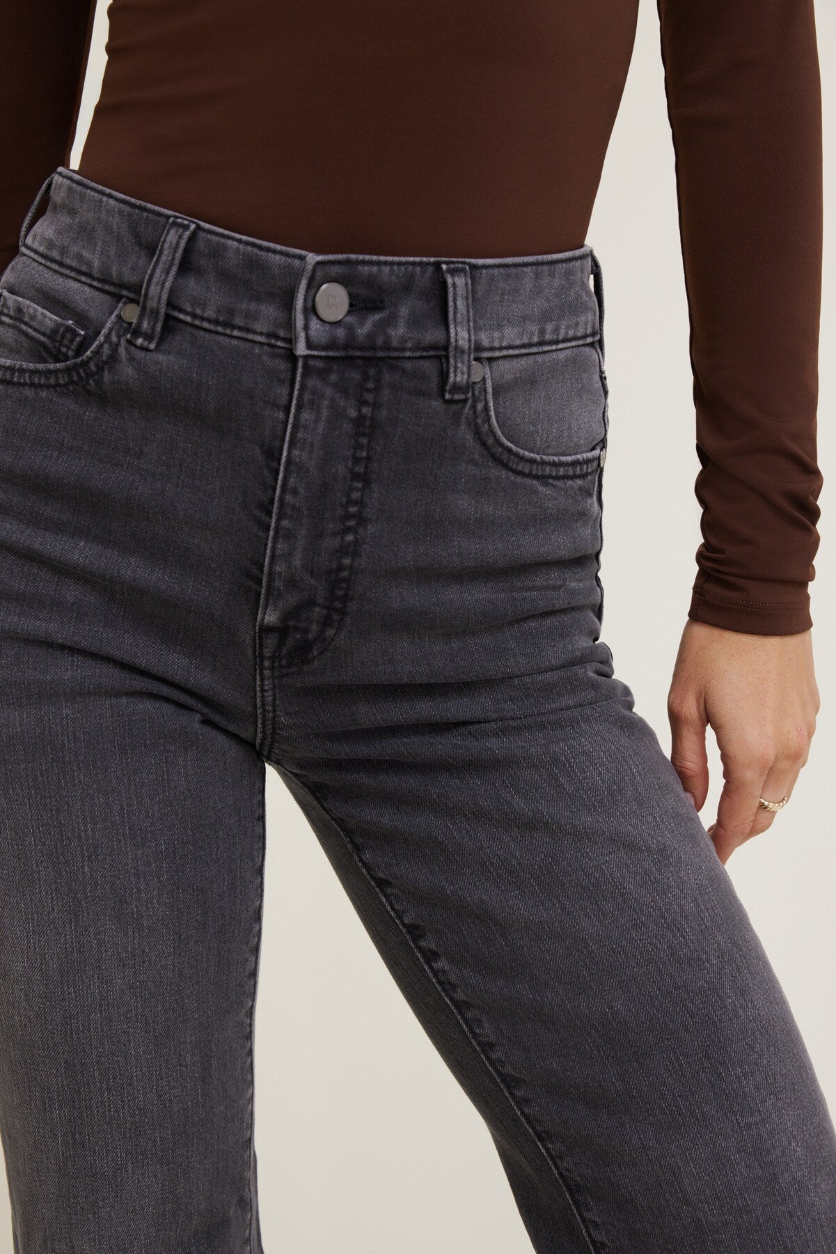 Elodie Stretch High Rise Bootcut Jeans Black - Dynamite