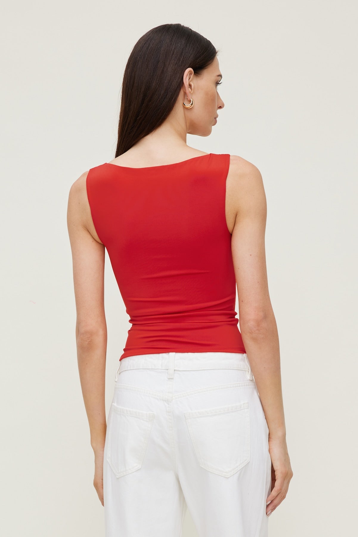Nola Sculpt Tank Top Red - Dynamite