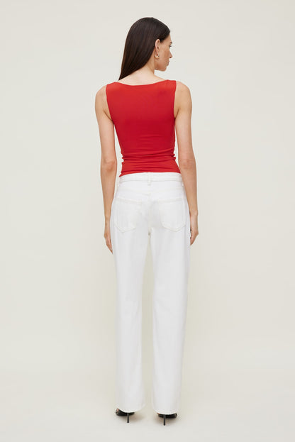 Nola Sculpt Tank Top Red - Dynamite