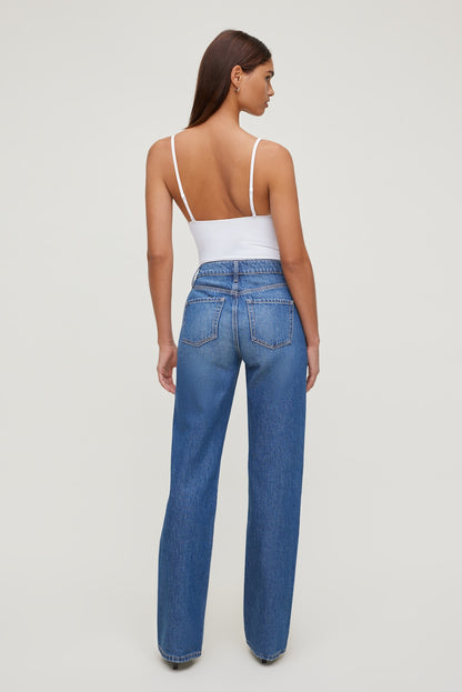 Lace Trim Bodysuit White - Dynamite