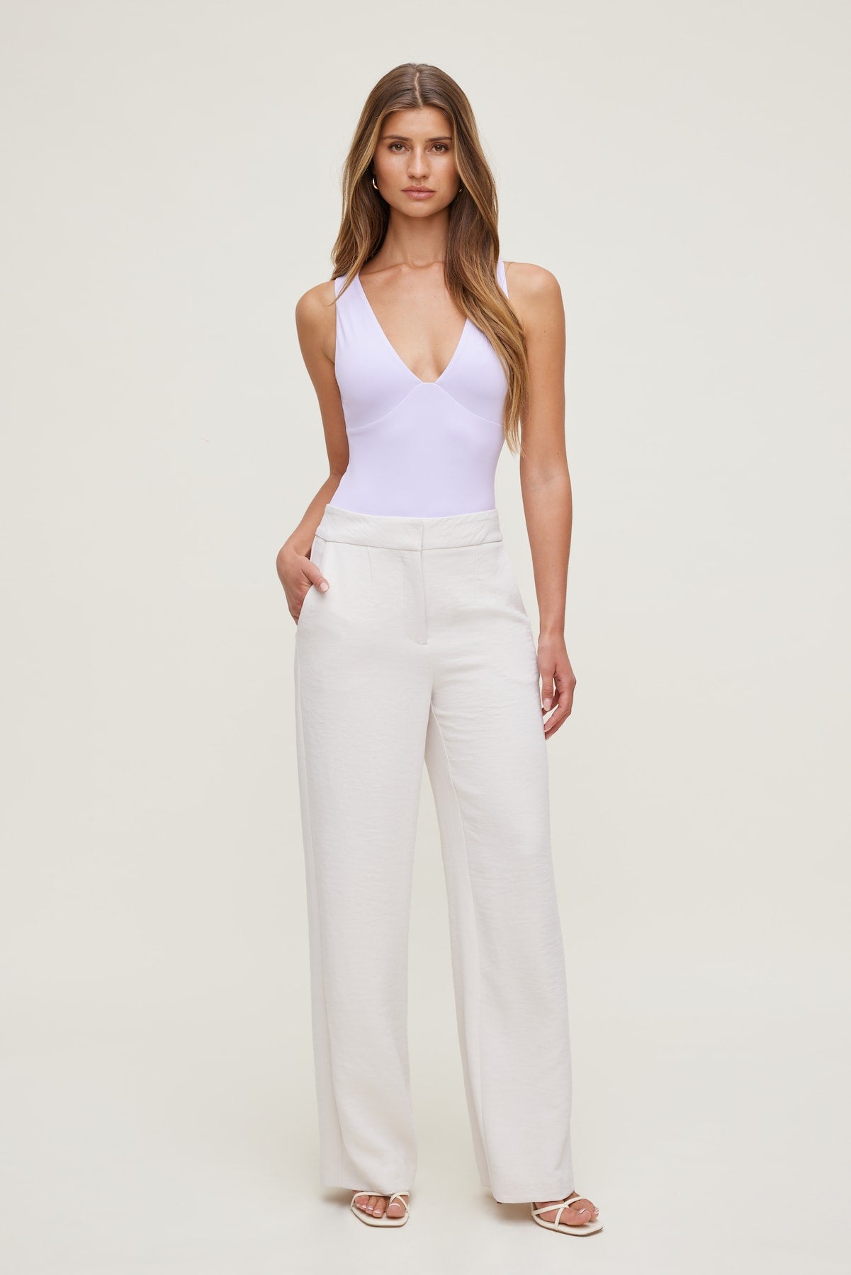 Sculpt Plunging V Neck Bodysuit PURPLE - Dynamite