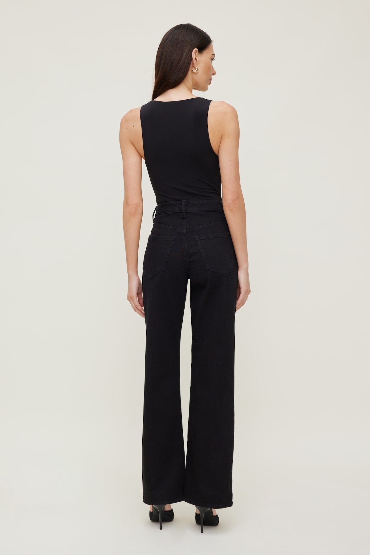 Sculpt Plunging V Neck Bodysuit Black - Dynamite