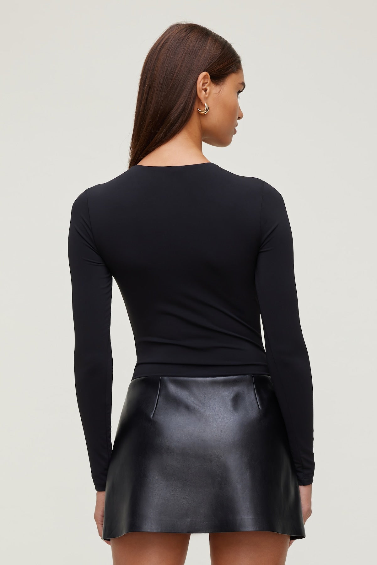 Sculpt Crewneck Bodysuit Black - Dynamite